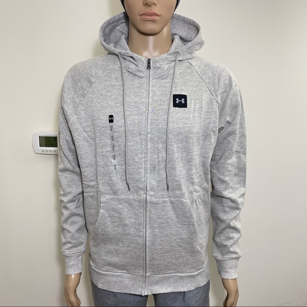 Under Armour Rival Full Zip Hoodie Jacket Grey L XL